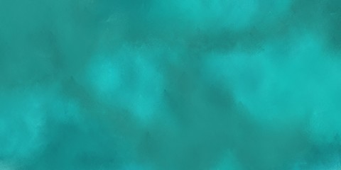light sea green, medium turquoise and teal green color abstract painted background