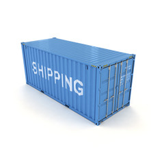 Shipping Container on a White (3d illustration)