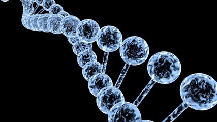 Living abstract structure of DNA. Violation of the chromosome or glitch of the genome of the organism. Error or defect in the code. - Powered by Adobe