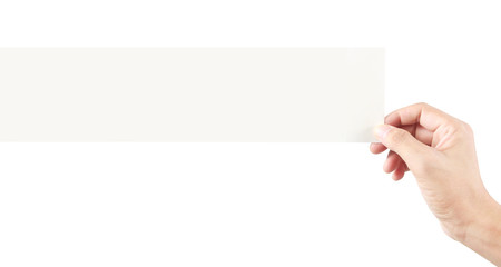 Obraz premium Hand holding virtual paper with your