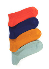 colorful socks isolated on white. - Image