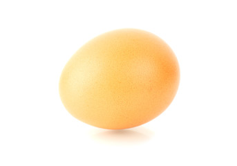 Chicken egg isolated on white background.
