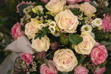 colorful flowers and beautiful roses