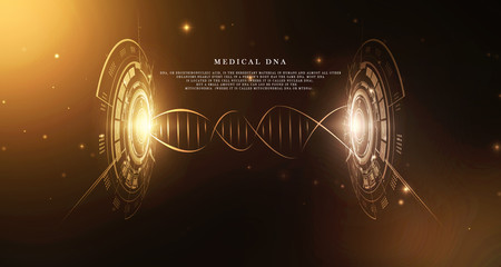 2d render of dna structure, abstract background