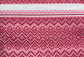 Textile texture of ethic jacquard, concept of cloth