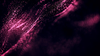 Abstract fairytale background and texture, pink and magenta tones.Thousand small glowing particles...