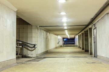 image of an underground pedestrian crossing inside