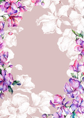 Flower violet background