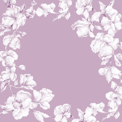 Flower violet background