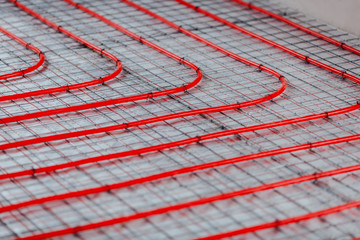 Heat floor installation. Repair element design.