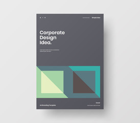 Amazing business presentation vector A4 vertical orientation front page mock up. Modern corporate report cover abstract geometric illustration design layout. Company identity brochure template.