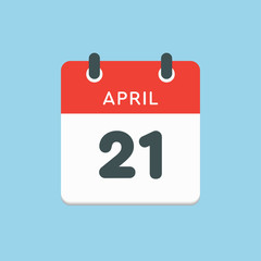 Calendar day 21 April, days of the year