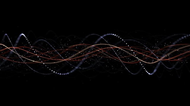 Intertwined Technology Fibers Animation Background, Loop, 4k