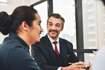 Business team meeting in office teamwork planing marketing project