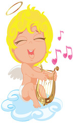 Angel boy is dancing in his young age