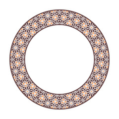 Vector Asian Tribal Circular Frame