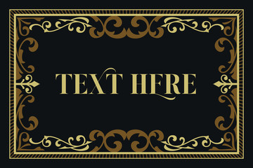 Beautiful Vintage Frame Exclusive Ornament Stylish Floral Elegant Border