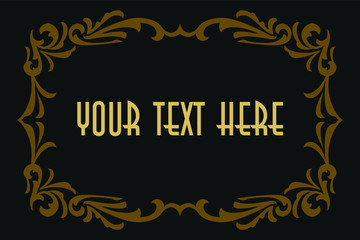 Beautiful Vintage Frame Exclusive Ornament Stylish Floral Elegant Border