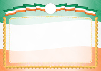 Border made with Ireland national flag.