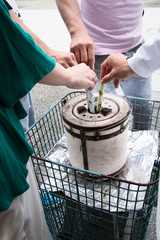 The paper kiln of the temple people in Japan.