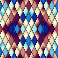 Seamless pattern of rhombuses. Vector image.