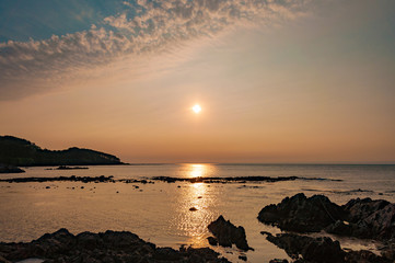 深浦　岡崎海岸の夕陽
