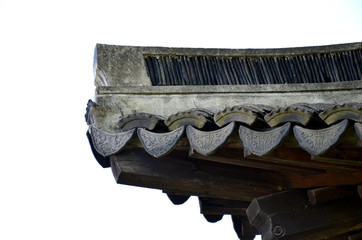 Local structural details of eaves of ancient buildings in Chinese style