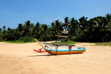 Fototapeta na wymiar kayak on the beach