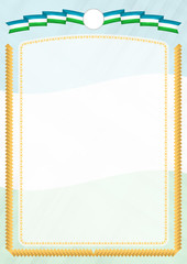 Border made with Uzbekistan national flag.