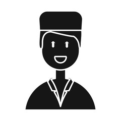 Vector design of physician and portrait icon. Set of physician and ambulance stock vector illustration.