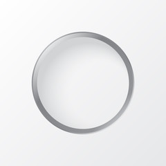 Silver circle on white wall for texture background. vector illustration
