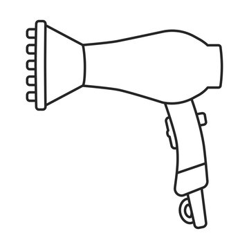 recommend clip art: Hair dryer vector icon.Outline,line vector icon isolated on white background hair dryer .