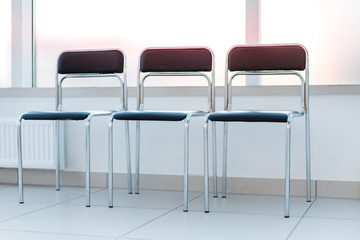 Obraz premium close up. chairs in the hallway of the business center .