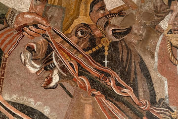 pompei ruins paintings and mosaic