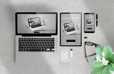 responsive web design on devices