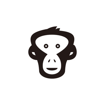 Monkey face vector icon illustration sign 