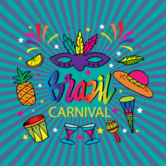  Brazilian carnival background. Carnival poster 