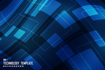 Abstract new tech gradient blue of geometric template design decorative background. illustration vector eps10