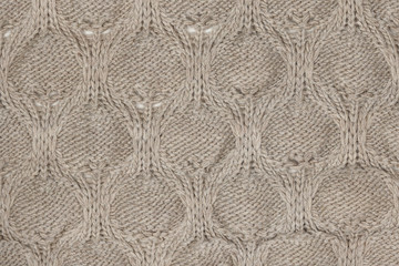 White natural texture of knitted wool textile material background. White cotton fabric woven canvas...