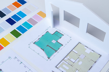 Building plans, color palette and model of the house. The services of a designer. The design of the cottage. Choice of colors. Painting the walls of your home. Architectural Bureau.