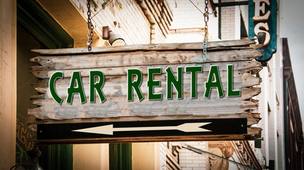 Street Sign Car Rental