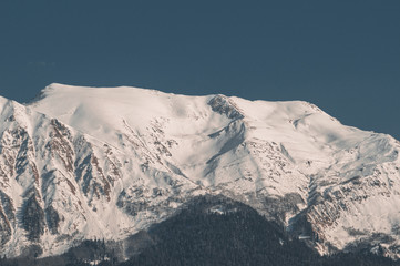 Winter mountains of Krasnaya Polyana