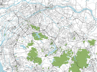 Fototapeta na wymiar map of the city of Dongguan, China