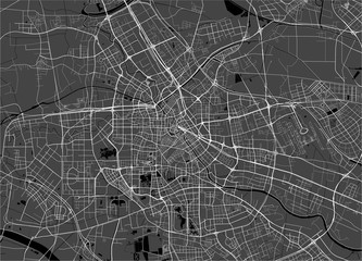 map of the city of Tianjin, China