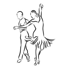 vector illustration of dancers