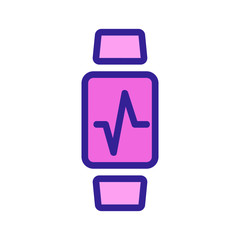 Smartwatch icon vector. A thin line sign. Isolated contour symbol illustration