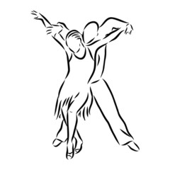 Fototapeta na wymiar vector illustration of Latino dancer