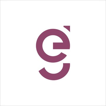Initial letter ge or eg logo vector design template
