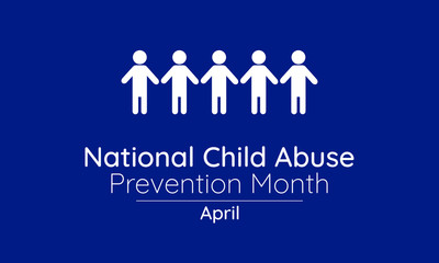 Vector illustration on the theme of National Child abuse prevention and awareness month of April.