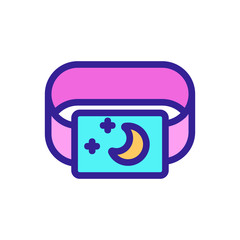 Smartwatch icon vector. A thin line sign. Isolated contour symbol illustration